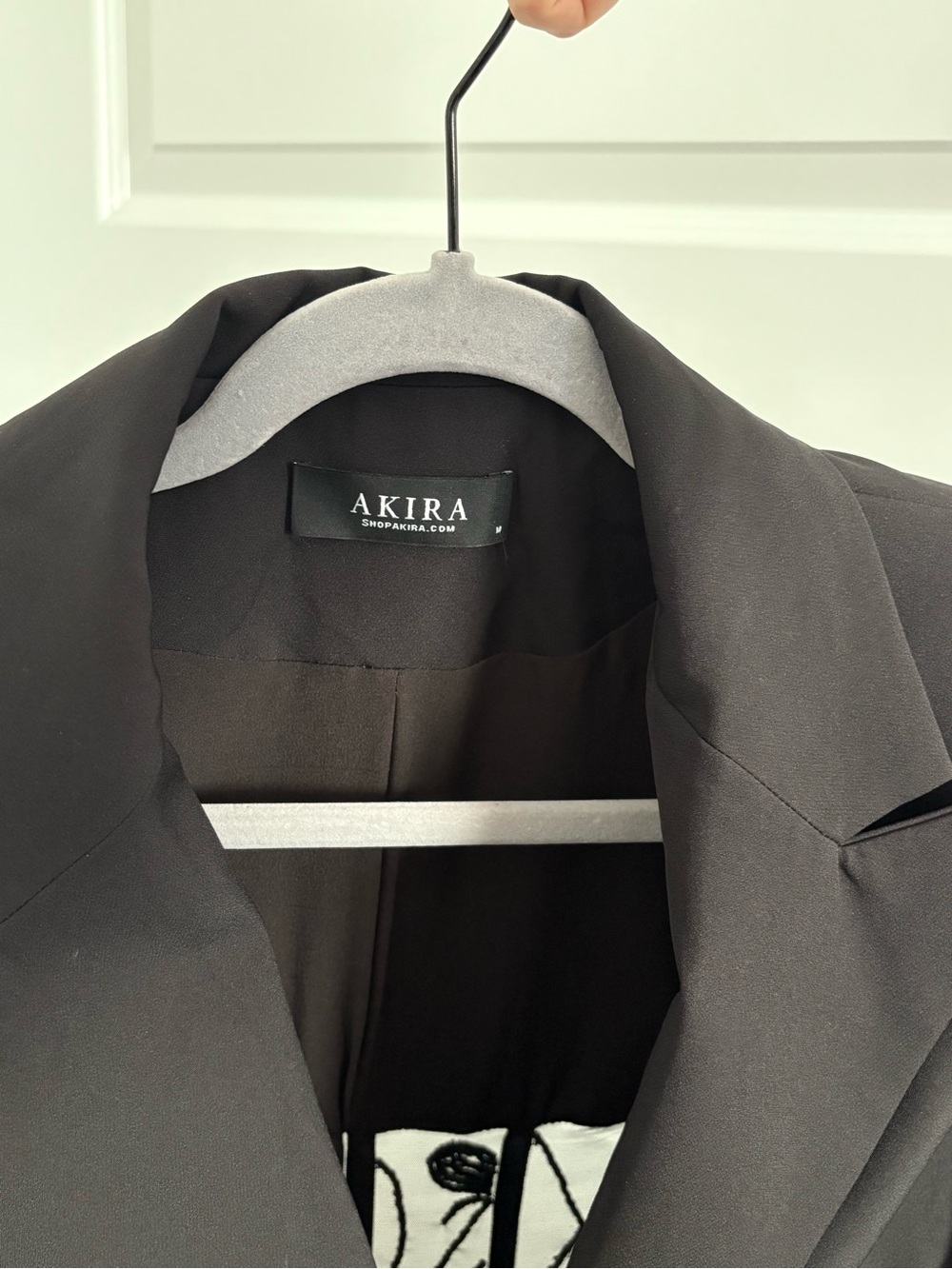 AKIRA Black Beaded Corset-Detail Blazer - Picture 6 of 10